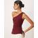 Mango Asymmetrical Draped Top Dam Långärmade Blusar - Vinröd