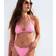 New Look Women's Gingham Halterneck Tie Triangle Bikini Top - Pink