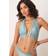 Tala Halter Plunge Gold Ring Bikini Top - Teal