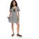 New Look Women's Black Gingham Tie Neck Mini Dress - UK 14