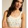 New Look crinkle lace floral cami in cream-White
