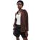 New Look Women's Faux Suede Button Up Jacket - Brown