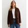 New Look Women's Faux Suede Button Up Jacket - Brown
