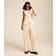 New Look co-ord linen wide leg trousers in stone-Neutral