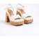 River Island Cork Platform Heeled Sandals - White