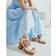 River Island Cork Platform Heeled Sandals - White