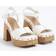 River Island Cork Platform Heeled Sandals - White