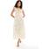 New Look ditsy floral tie back midi dress in yellow