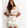 New Look Co-Ord Strawberry Embroidered Scalloped Edge Skirt - White