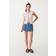 Stradivarius Mini Skort With Slits - Light Blue