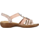 Rieker Stretch Strappy Sandals - Dusky Pink