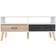 SECONIQUE Nordic 2 Drawer White/Distressed Effect Coffee Table 55x110cm