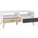 SECONIQUE Nordic 2 Drawer White/Distressed Effect Coffee Table 55x110cm