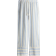 H&M Straight Drawstring Trousers - Light Blue/Striped