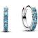 Pandora Light Blue Huggie Earrings - Silver