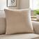 Dunelm Recycled Velour Square Cushion Cover Natural (55x55cm)