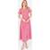 Maya Deluxe Floral Short Sleeve Keyhole Back Dress - Rosey Pink
