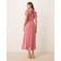 Maya Deluxe Floral Short Sleeve Keyhole Back Dress - Rosey Pink