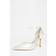 Quiz Wide Fit Diamante Court Heels - Silver