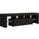 vidaXL Cabinet with LED LightsBlack TV Bench 140x40cm
