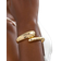 Shein 1 Pc Snake Design Minimalist Golden Color Metal Open Cuff Bangle Bracelet