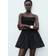 Mango Combined Gathered Mini Dress - Black