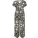 Yours Paisley Print Wide Leg Jumpsuit - Black/White