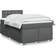 vidaXL mit Matratze 120x200 cm Grau Boxspringbett