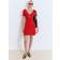 Mango Knitted Dress With Bow Neckline - Red