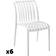 tectake Garden Chairs Alcudia White Set of 6 Garden Dining Chair