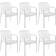 tectake Garden Chairs Alcudia Weather Resistant Set of 6