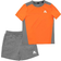 Montirex Infant Pace T-shirt Short Set - Fiery Orange/Platinum Grey/Platinum Grey Marl