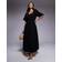 River Island Womens Short Sleeve Gathered Midi Dress - Black