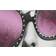 Home ESPRIT Chica Lacquered Lilac/Black Wall Decor 60x80cm