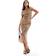 New Look Women's Brown Leopard Print One Shoulder Midi Dress - UK 14