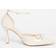 Quiz Nude Wide Fit Patent Bow Heels - Beige