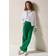 Cecil Damen Wide Leg Musselin Hose - Grasgrün