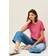 Cecil Damen T-Shirt Mit Knopfdetail - Rot