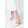 Coast Wide Fit Treat Cross Strap Pointed Block Heel Court Shoes - White