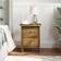 vidaXL Solid Mahogany Wood Brown Bedside Table 30x40cm