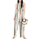 H&M Textured Jersey Jumpsuit - Cream/Striped