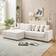 Oversized Beige Sofa 111" 3 Seater