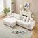 Oversized Beige Sofa 111" 3 Seater