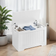 Temu Entryway White Storage Bench 76x48cm