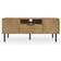 GFW Nervata Oak/Black TV Bench 119.5x49cm