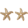 Shein 1 Pair Glitzy Rhinestone Starfish Stud Earrings, High-End Women's Earring Accessories For Daily Wear And Vacation
