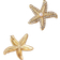 Shein 1 Pair Glitzy Rhinestone Starfish Stud Earrings, High-End Women's Earring Accessories For Daily Wear And Vacation