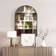 Homcom Modern Arched Window Black Wall Mirror 60x91cm
