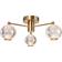 BHS Rimi 3 Semi Light - Brass Ceiling Flush Light