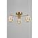 BHS Rimi 3 Semi Light - Brass Ceiling Flush Light